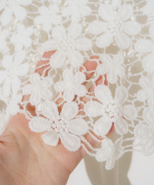 flower（フラワー）の「ブルーミングレースカラー（付け襟・レディース・ホワイト・FREE）」の10枚目の写真