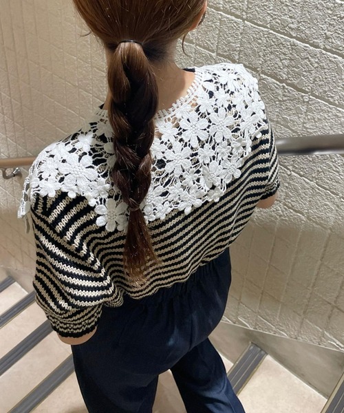 flower（フラワー）の「ブルーミングレースカラー（付け襟・レディース・ホワイト・FREE）」の16枚目の写真