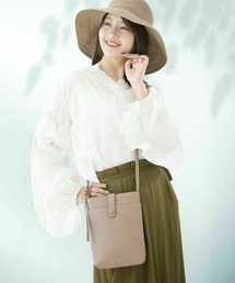 BARCOS（バルコス）の「【BARCOS/バルコス】フロントポケット付きレザーポシェット（ショルダーバッグ）」