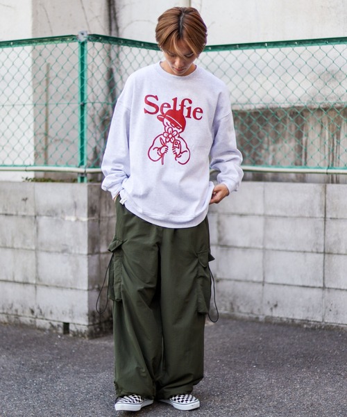 SPINNS(スピンズ)の「【4色展開!2サイズ展開!ユニセックスで着用】ナイロンカーゴパンツ コード(カーゴパンツ・メンズ・オリーブ/オフホワイト/グレー/ブラック・L/M)」の10枚目の写真