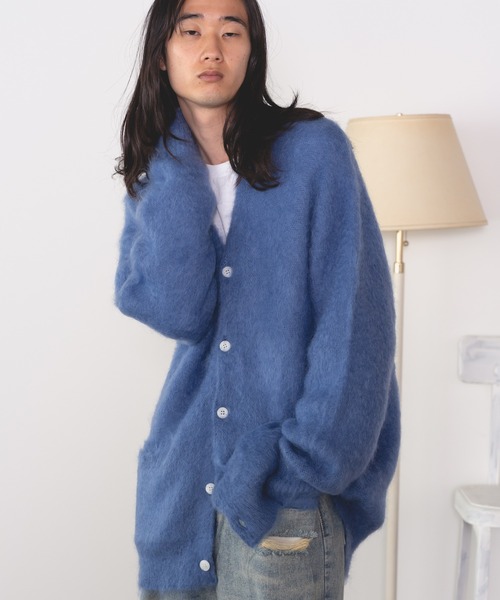 SEVEN BY SEVEN(セブンバイセブン)の「SEVEN BY SEVEN/セブン バイ セブン KNIT CARDIGAN モヘヤ カーディガン(カーディガン/ボレロ・メンズ・ブルー/イエロー・L/M)」の12枚目の写真