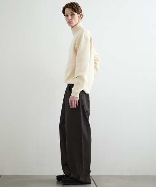 セール】バウンドウールミラノリブハイネック / モックネックニット