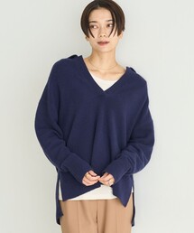 ふわふわ スキッパーニット