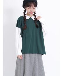 Samansa Mos2 | カノコレイヤード風トップス(Tシャツ/カットソー)