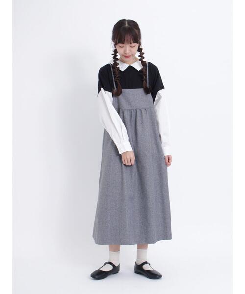 Samansa Mos2（サマンサ モスモス）の「カノコレイヤード風トップス（Tシャツ/カットソー・レディース・グリーン/ブラック/ブラウン・F）」の11枚目の写真