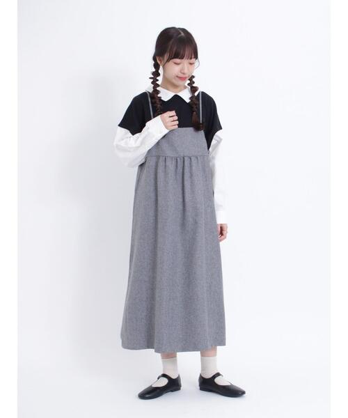 Samansa Mos2（サマンサ モスモス）の「カノコレイヤード風トップス（Tシャツ/カットソー・レディース・グリーン/ブラック/ブラウン・F）」の12枚目の写真