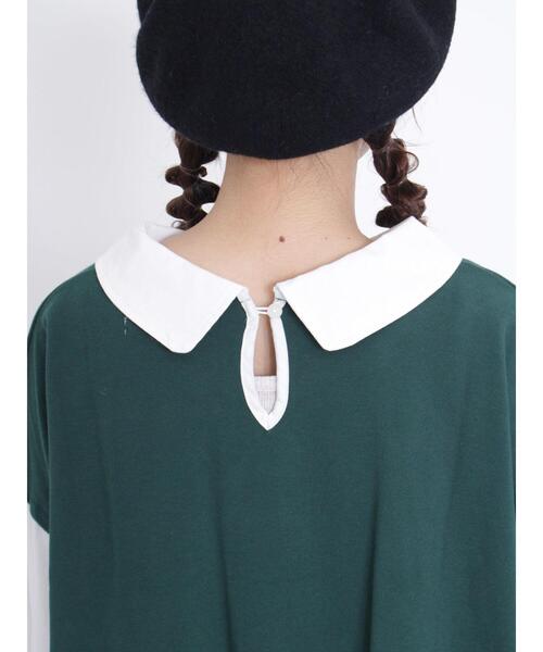 Samansa Mos2（サマンサ モスモス）の「カノコレイヤード風トップス（Tシャツ/カットソー・レディース・グリーン/ブラック/ブラウン・F）」の20枚目の写真