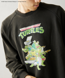 【TMNT × relume】別注 フロッキープリント クルーネックスウェット