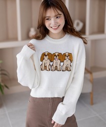 clear | アニマルワッペンニットトップス≪2023AW新作≫(ニット/セーター)