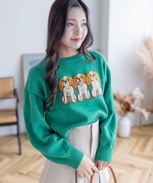 clear | アニマルワッペンニットトップス≪2023AW新作≫(ニット/セーター)