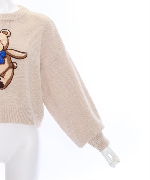 clear（クリア）の「アニマルワッペンニットトップス（ニット/セーター・レディース・グレー系その他3/グリーン系その他2/ブルー系その他3/ベージュ系その他/ホワイト系その他2/ホワイト系その他・F）」の11枚目の写真