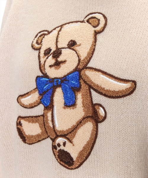 clear（クリア）の「アニマルワッペンニットトップス（ニット/セーター・レディース・グレー系その他3/グリーン系その他2/ブルー系その他3/ベージュ系その他/ホワイト系その他2/ホワイト系その他・F）」の13枚目の写真