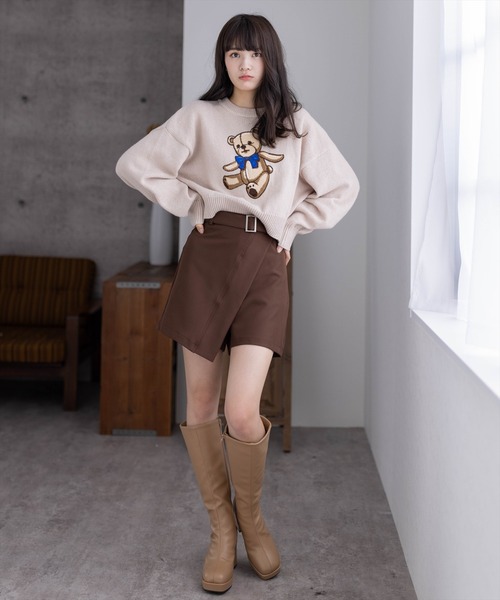 clear（クリア）の「アニマルワッペンニットトップス（ニット/セーター・レディース・グレー系その他3/グリーン系その他2/ブルー系その他3/ベージュ系その他/ホワイト系その他2/ホワイト系その他・F）」の21枚目の写真