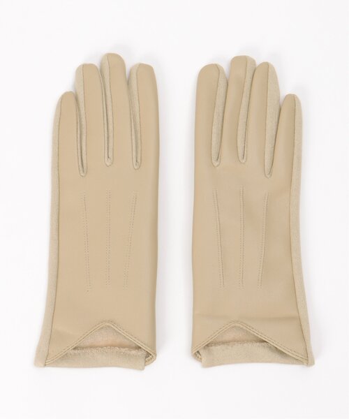 ikka(イッカ)の「エコレザーライン入りグローブ(手袋・レディース・ブラック/オフホワイト/モカ・FREE)」の17枚目の写真