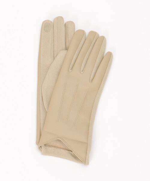 ikka(イッカ)の「エコレザーライン入りグローブ(手袋・レディース・ブラック/オフホワイト/モカ・FREE)」の19枚目の写真