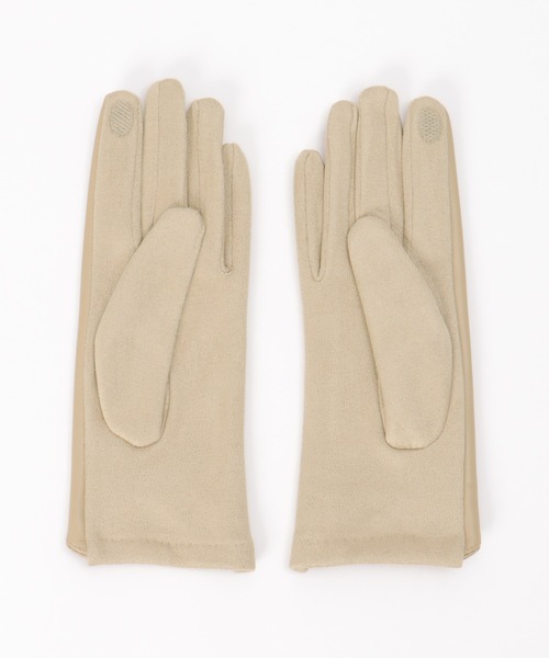 ikka(イッカ)の「エコレザーライン入りグローブ(手袋・レディース・ブラック/オフホワイト/モカ・FREE)」の6枚目の写真