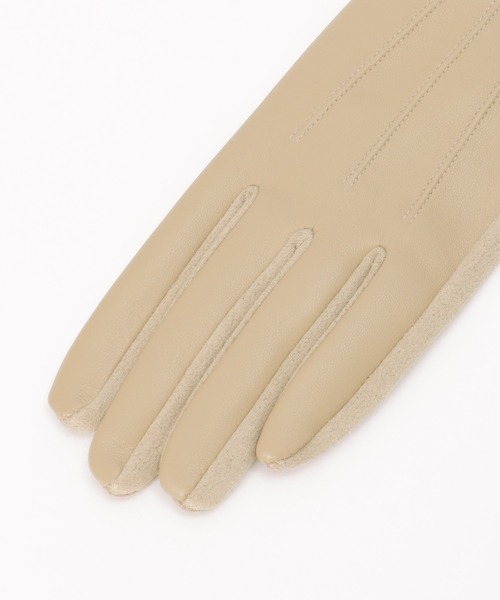 ikka(イッカ)の「エコレザーライン入りグローブ(手袋・レディース・ブラック/オフホワイト/モカ・FREE)」の7枚目の写真