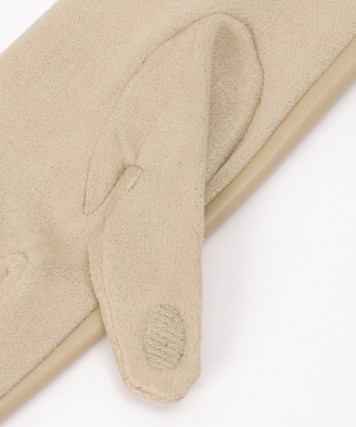 ikka(イッカ)の「エコレザーライン入りグローブ(手袋・レディース・ブラック/オフホワイト/モカ・FREE)」の9枚目の写真