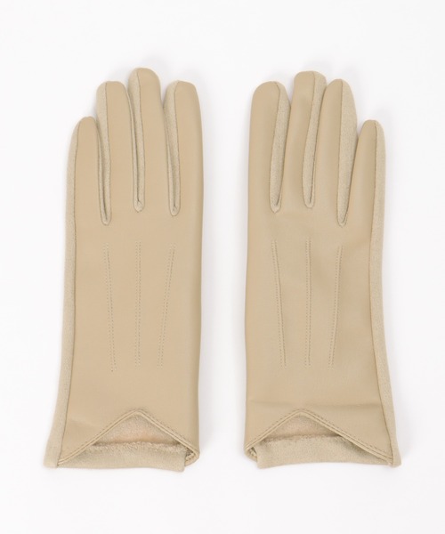 ikka(イッカ)の「エコレザーライン入りグローブ(手袋・レディース・ブラック/オフホワイト/モカ・FREE)」の5枚目の写真