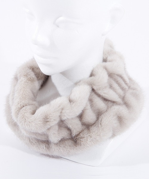 an meets zakka（アンミツザッカ）の「an meets zakka シャーリングファーネックウォーマー（ネックウォーマー/スヌード・レディース・C/A/B・ONE SIZE）」の2枚目の写真