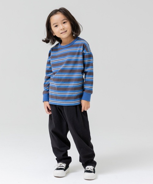 chil2（チルツー）の「先染めボーダー 長袖Tシャツ（Tシャツ/カットソー・キッズ・イエロー/ホワイト/ブルー/レッド/グリーン/ブラック・150cm/110cm/130cm/90cm/140cm/120cm/100cm）」の7枚目の写真