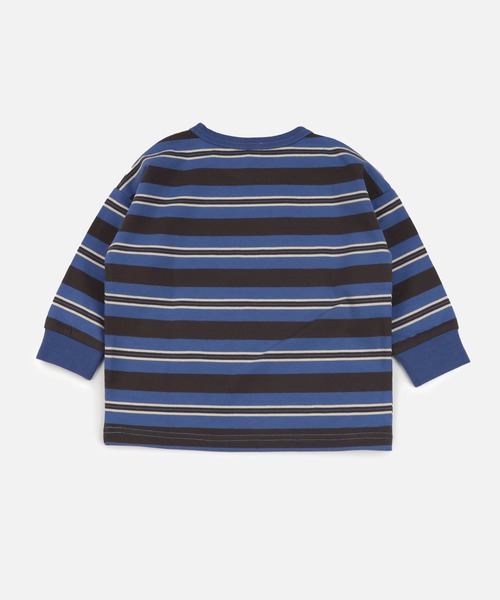 chil2（チルツー）の「先染めボーダー 長袖Tシャツ（Tシャツ/カットソー・キッズ・イエロー/ホワイト/ブルー/レッド/グリーン/ブラック・150cm/110cm/130cm/90cm/140cm/120cm/100cm）」の11枚目の写真