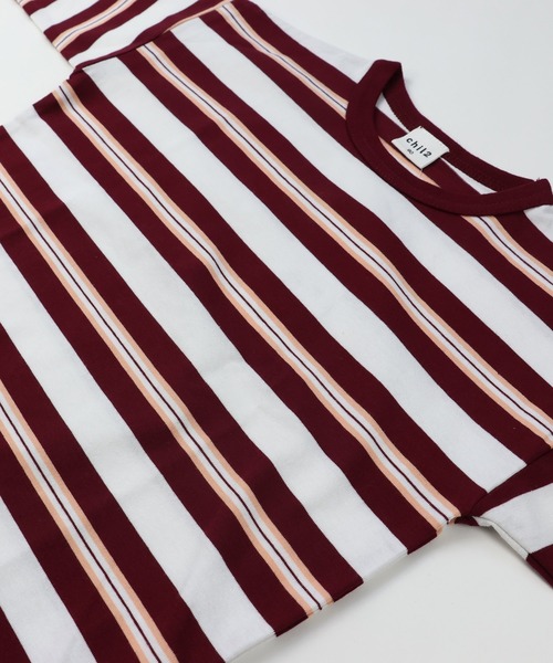 chil2（チルツー）の「先染めボーダー 長袖Tシャツ（Tシャツ/カットソー・キッズ・イエロー/ホワイト/ブルー/レッド/グリーン/ブラック・150cm/110cm/130cm/90cm/140cm/120cm/100cm）」の22枚目の写真