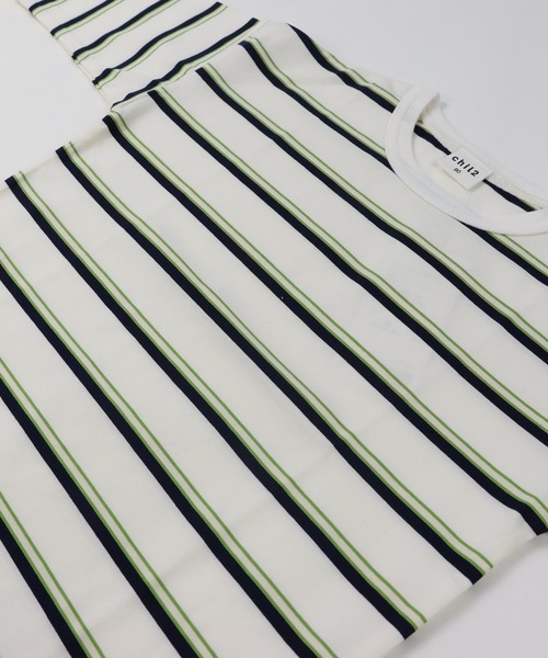chil2（チルツー）の「先染めボーダー 長袖Tシャツ（Tシャツ/カットソー・キッズ・イエロー/ホワイト/ブルー/レッド/グリーン/ブラック・150cm/110cm/130cm/90cm/140cm/120cm/100cm）」の17枚目の写真