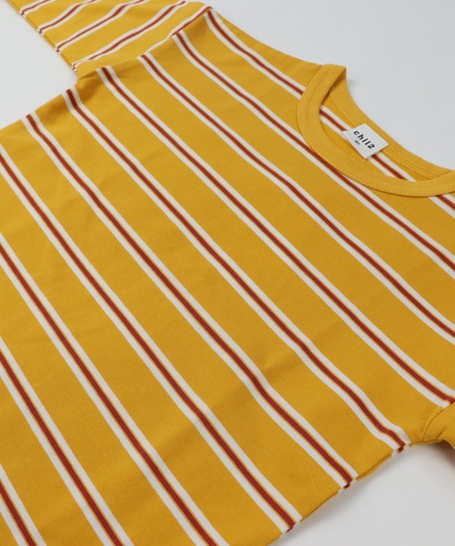 chil2（チルツー）の「先染めボーダー 長袖Tシャツ（Tシャツ/カットソー・キッズ・イエロー/ホワイト/ブルー/レッド/グリーン/ブラック・150cm/110cm/130cm/90cm/140cm/120cm/100cm）」の21枚目の写真