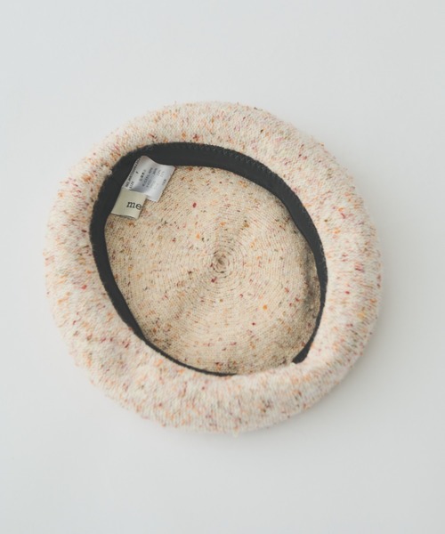 MERLOT(メルロー)の「ウール混ネップベレー帽(ハンチング/ベレー帽・レディース・ナチュラル/ネイビー・FREE)」の9枚目の写真