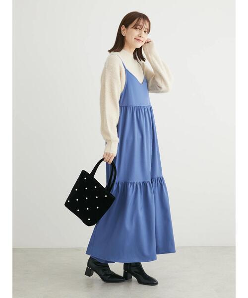 AJUGA.（アジュガ）の「■AJUGA.×GP キャミワンピース（ワンピース・レディース・ブラック/ブルー・FREE）」の4枚目の写真