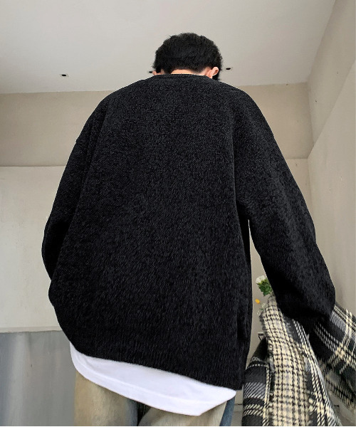 neos（ネオス）の「【neos -addictive design-】ルーズシルエット ノーカラー モール ニット カーディガン（カーディガン/ボレロ・メンズ・グリーン/ホワイト/ブルー/ワインレッド/ブラック・X-LARGE/LARGE/MEDIUM）」の9枚目の写真