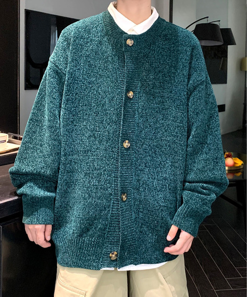 neos（ネオス）の「【neos -addictive design-】ルーズシルエット ノーカラー モール ニット カーディガン（カーディガン/ボレロ・メンズ・グリーン/ホワイト/ブルー/ワインレッド/ブラック・X-LARGE/LARGE/MEDIUM）」の13枚目の写真