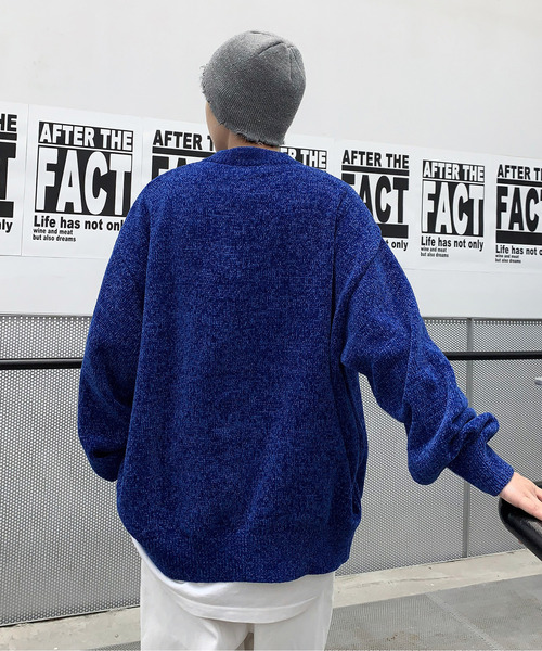 neos（ネオス）の「【neos -addictive design-】ルーズシルエット ノーカラー モール ニット カーディガン（カーディガン/ボレロ・メンズ・グリーン/ホワイト/ブルー/ワインレッド/ブラック・X-LARGE/LARGE/MEDIUM）」の19枚目の写真