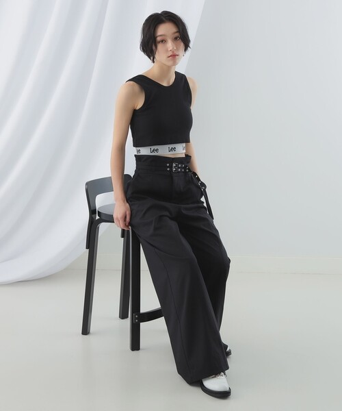 Ray BEAMS（レイビームス）の「【WEB限定】Lee / RIB LOGO N/S TEE（タンクトップ・レディース・ブラック/ホワイト・ONE SIZE）」の13枚目の写真