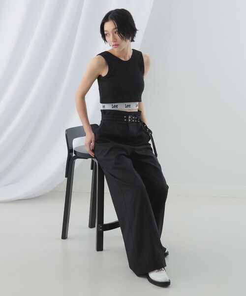 Ray BEAMS（レイビームス）の「【WEB限定】Lee / RIB LOGO N/S TEE（タンクトップ・レディース・ブラック/ホワイト・ONE SIZE）」の14枚目の写真