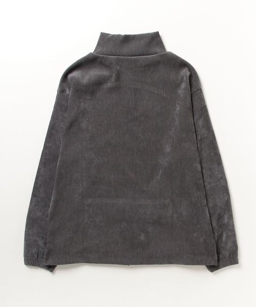ストリートファッション nmtc + エヌエムティーシープラス oversized half zip top ハーフジップ オーバーサイズ スウェット ジャージ ビッグシルエット 長袖トップス ベロア ハイネックブルゾン