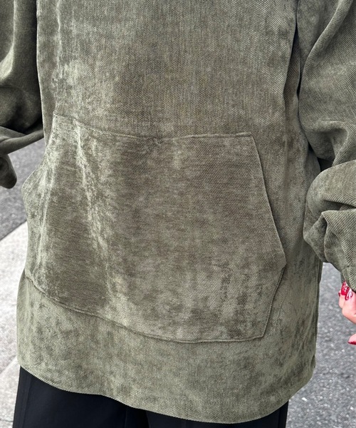 ストリートファッション nmtc + エヌエムティーシープラス oversized half zip top ハーフジップ オーバーサイズ スウェット ジャージ ビッグシルエット 長袖トップス ベロア ハイネックブルゾン