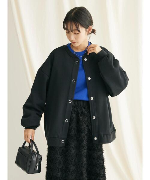 CRAFT STANDARD BOUTIQUE(クラフトスタンダードブティック)の「裏起毛リングドットカーディガン(カーディガン/ボレロ・レディース・ブラック/ブラウン/アイボリー・FREE)」の5枚目の写真