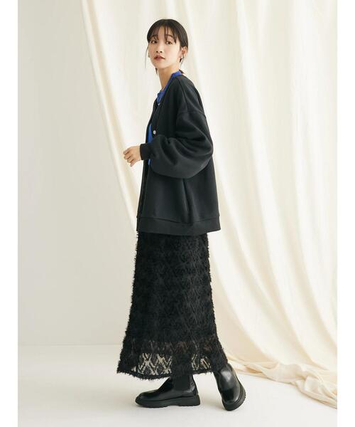 CRAFT STANDARD BOUTIQUE(クラフトスタンダードブティック)の「裏起毛リングドットカーディガン(カーディガン/ボレロ・レディース・ブラック/ブラウン/アイボリー・FREE)」の12枚目の写真