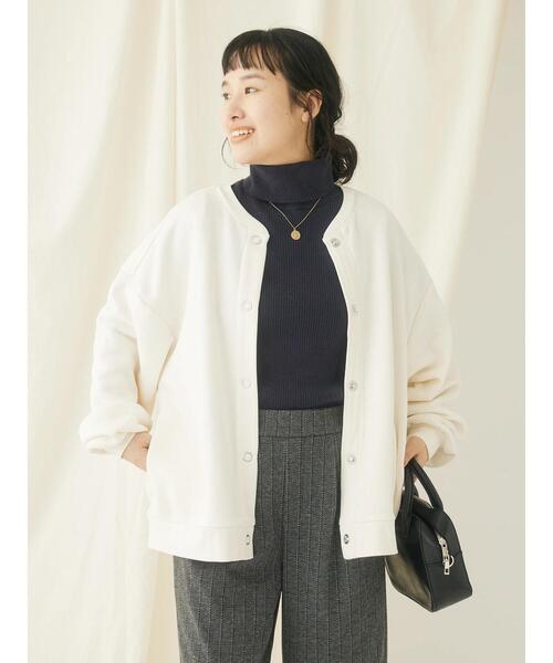 CRAFT STANDARD BOUTIQUE(クラフトスタンダードブティック)の「裏起毛リングドットカーディガン(カーディガン/ボレロ・レディース・ブラック/ブラウン/アイボリー・FREE)」の15枚目の写真