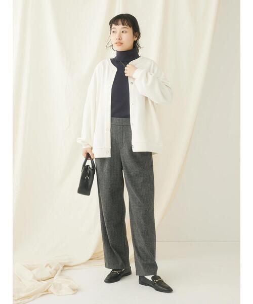 CRAFT STANDARD BOUTIQUE(クラフトスタンダードブティック)の「裏起毛リングドットカーディガン(カーディガン/ボレロ・レディース・ブラック/ブラウン/アイボリー・FREE)」の21枚目の写真