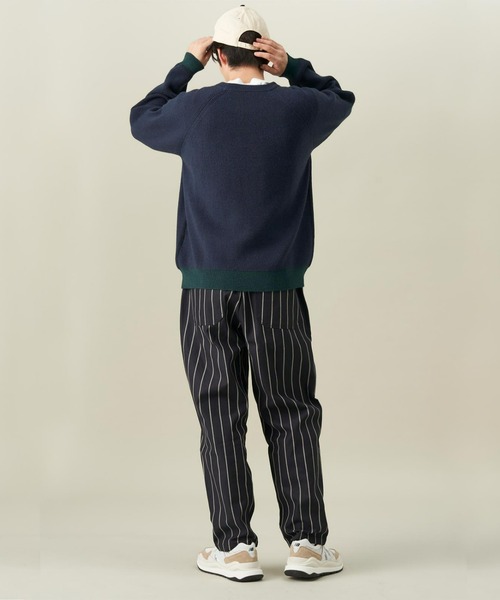 Pitta Re:)(ピッタリ)の「配色プルオーバーニット(ニット/セーター・メンズ・ネイビー/ダークグレー・L/LL/M)」の8枚目の写真