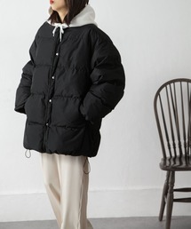 Chillfar | 中綿ノーカラーオーバージャケット(ダウンジャケット/コート)