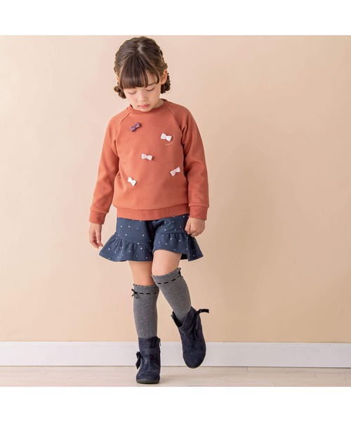 Noeil aime BeBe(ノイユエイムベベ)の「リボンいっぱいベア裏毛起毛トレーナー(80~130cm)(スウェット・キッズ・ブラウン/ピンク・120cm/130cm/100cm/80cm/110cm/90cm)」の18枚目の写真