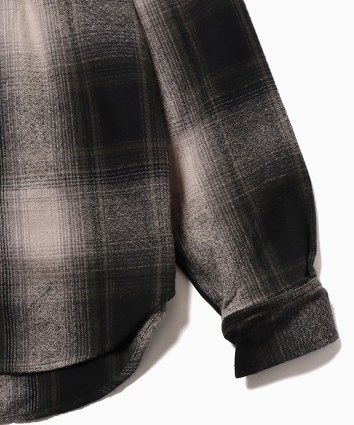 SHAKA WeAR(シャカウェア)の「shaka wear/シャカウェア FLANNEL SHIRT フランネルシャツ オンブレチェック(シャツ/ブラウス・メンズ・ネイビー系/ブラック系・XL/S/L/M)」の7枚目の写真