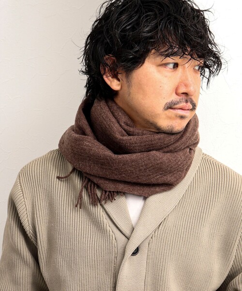 NOLLEY'S goodman(ノーリーズグッドマン)の「強縮リブウールマフラー30(マフラー・メンズ・サックスブルー/グレー/ブラウン/チャコールグレー・FREE)」の15枚目の写真