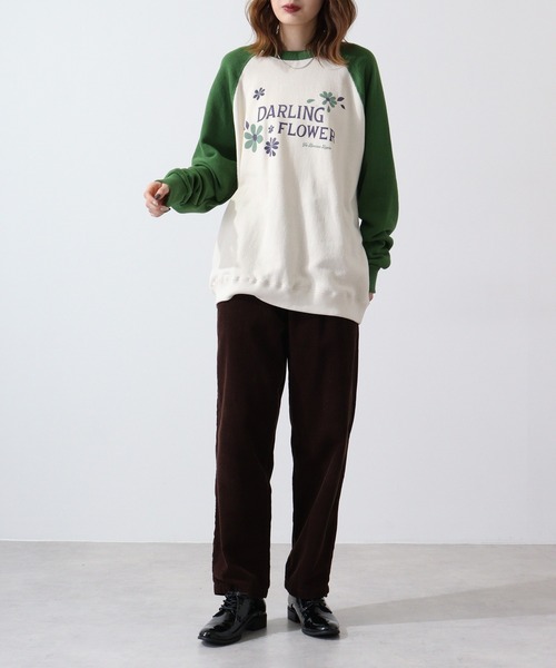 JEMORGAN(ジェーイーモーガン)の「JEMORGAN 柔編み裏毛 プリント入りクレリックラグランスウェットクルー(スウェット・メンズ・サックスブルー系1/サックスブルー系2/グリーン系2/イエロー系2/グレー系2/ブラウン系1/ブラウン系2/グリーン系1/グレー系1/イエロー系1/グレー系3・XL/M/L)」の18枚目の写真