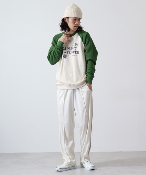 JEMORGAN(ジェーイーモーガン)の「JEMORGAN 柔編み裏毛 プリント入りクレリックラグランスウェットクルー(スウェット・メンズ・サックスブルー系1/サックスブルー系2/グリーン系2/イエロー系2/グレー系2/ブラウン系1/ブラウン系2/グリーン系1/グレー系1/イエロー系1/グレー系3・XL/M/L)」の21枚目の写真