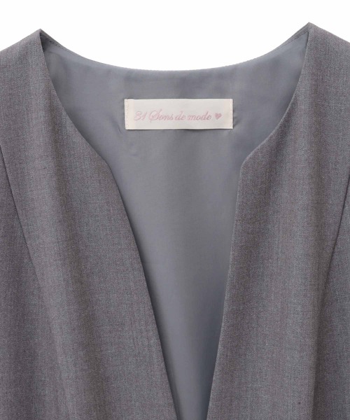 31 Sons de mode（トランテアン　ソン　ドゥ　モード）の「レイヤードペンシルジャンスカ（ジャンパースカート・レディース・ブラック/グレー・38/36）」の16枚目の写真